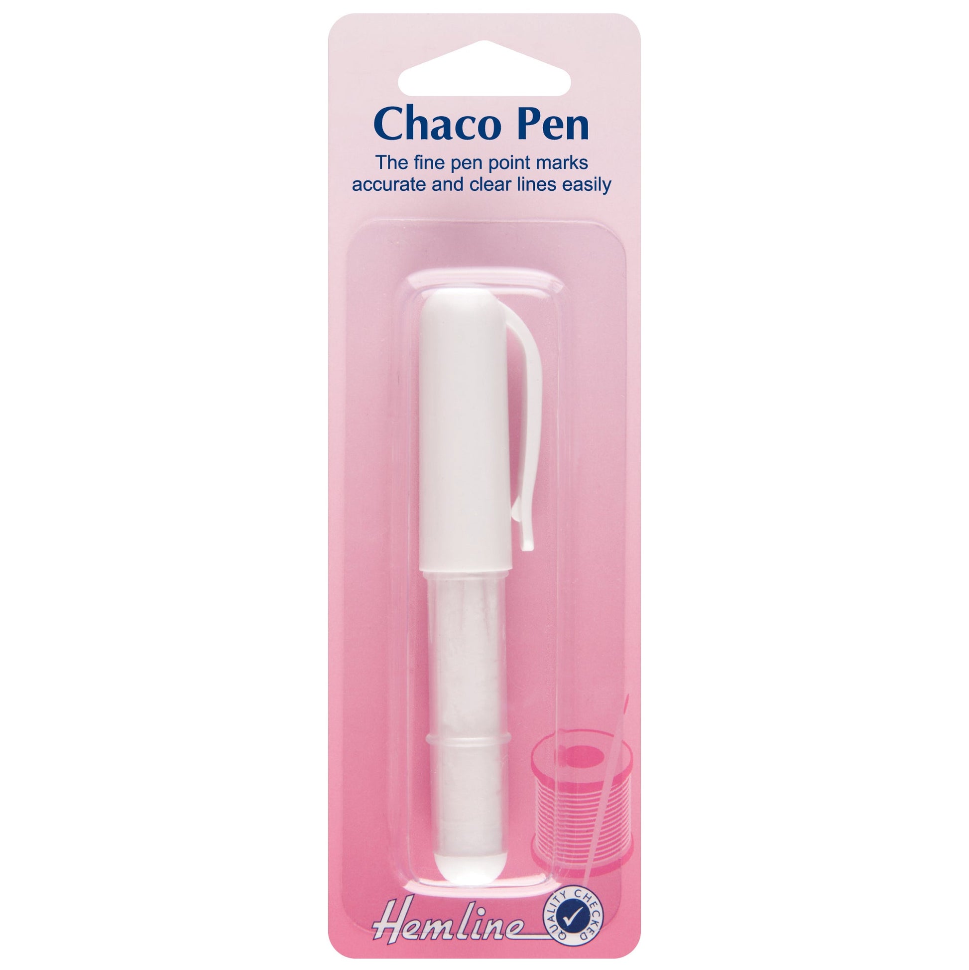 Hemline White Colour Fabric Marker Chalk Pen With Traction Wheel Dressmaking Hand Sewing - Home - Crafts