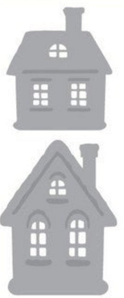 Houses Stencil Die Universal Embossing Cutting Machine Sizzix Card Making - Home - Crafts