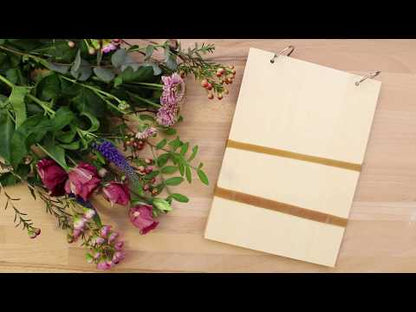Wooden Flower Press With Metal Rings Decoration Crafts 21x14.8x1 cm