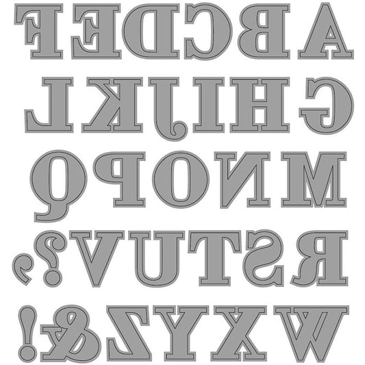 Individual Alphabets And Sign Die Cutting Stencil For All Machines - Home - Crafts