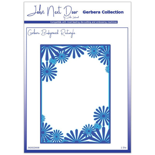 John Next Door Rectangle Background Gerbera Collection Dies Embossing Stencils Craft - Home - Crafts
