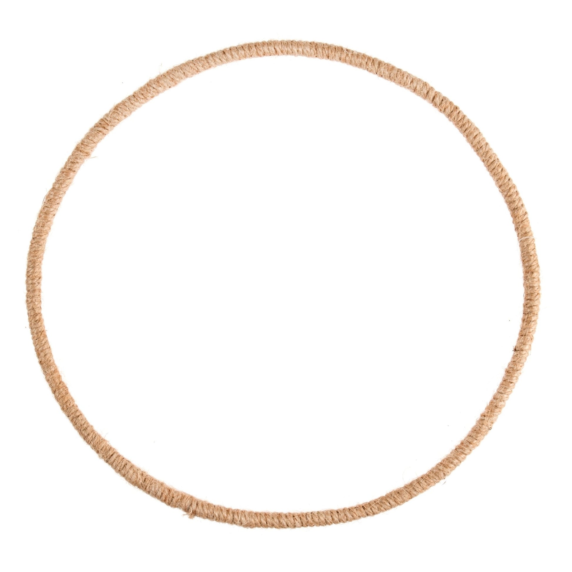 Jute Wrapped Wire Hoop Wreath Base Macramé Home Decoration Crafts - Select Size - Home - Crafts