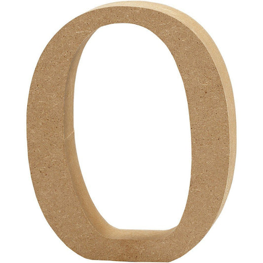 Large MDF Wooden Number 13 cm - Digit 0 - Home - Crafts