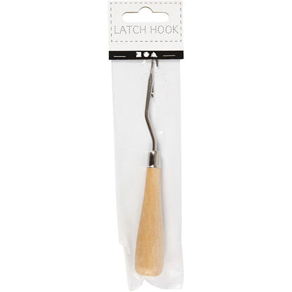 Latch Hook With Light Wooden Handle For Rug Making - Home - Crafts