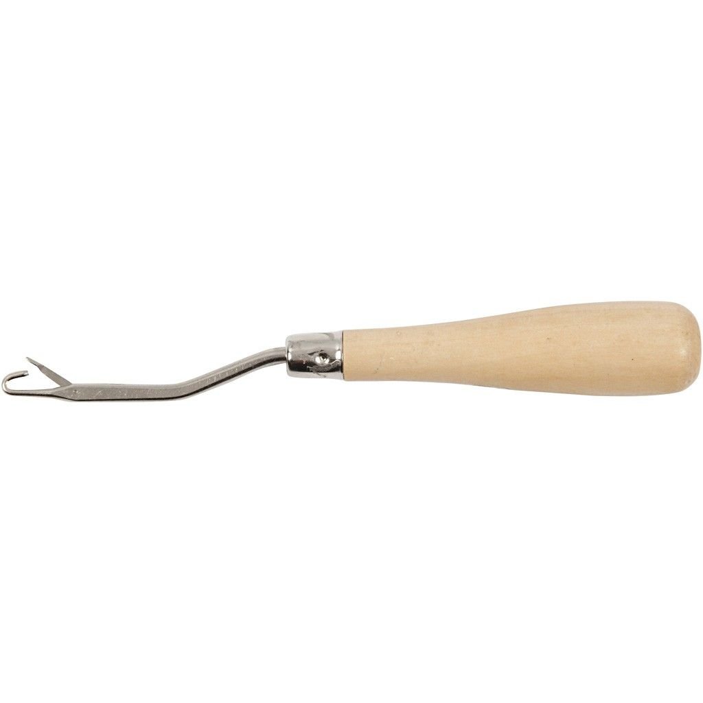 Latch Hook With Light Wooden Handle For Rug Making - Home - Crafts