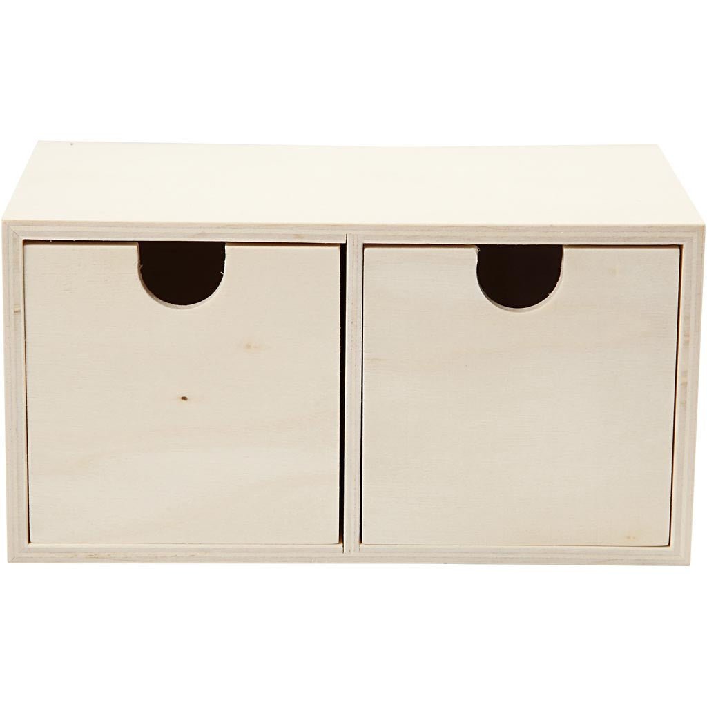 Light Wood Chest With Square Drawers Metal Brackets Home Decorations Crafts 9.2x17.7 cm - Home - Crafts