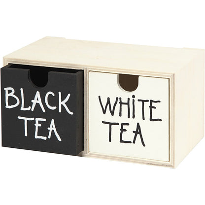 Light Wood Chest With Square Drawers Metal Brackets Home Decorations Crafts 9.2x17.7 cm - Home - Crafts