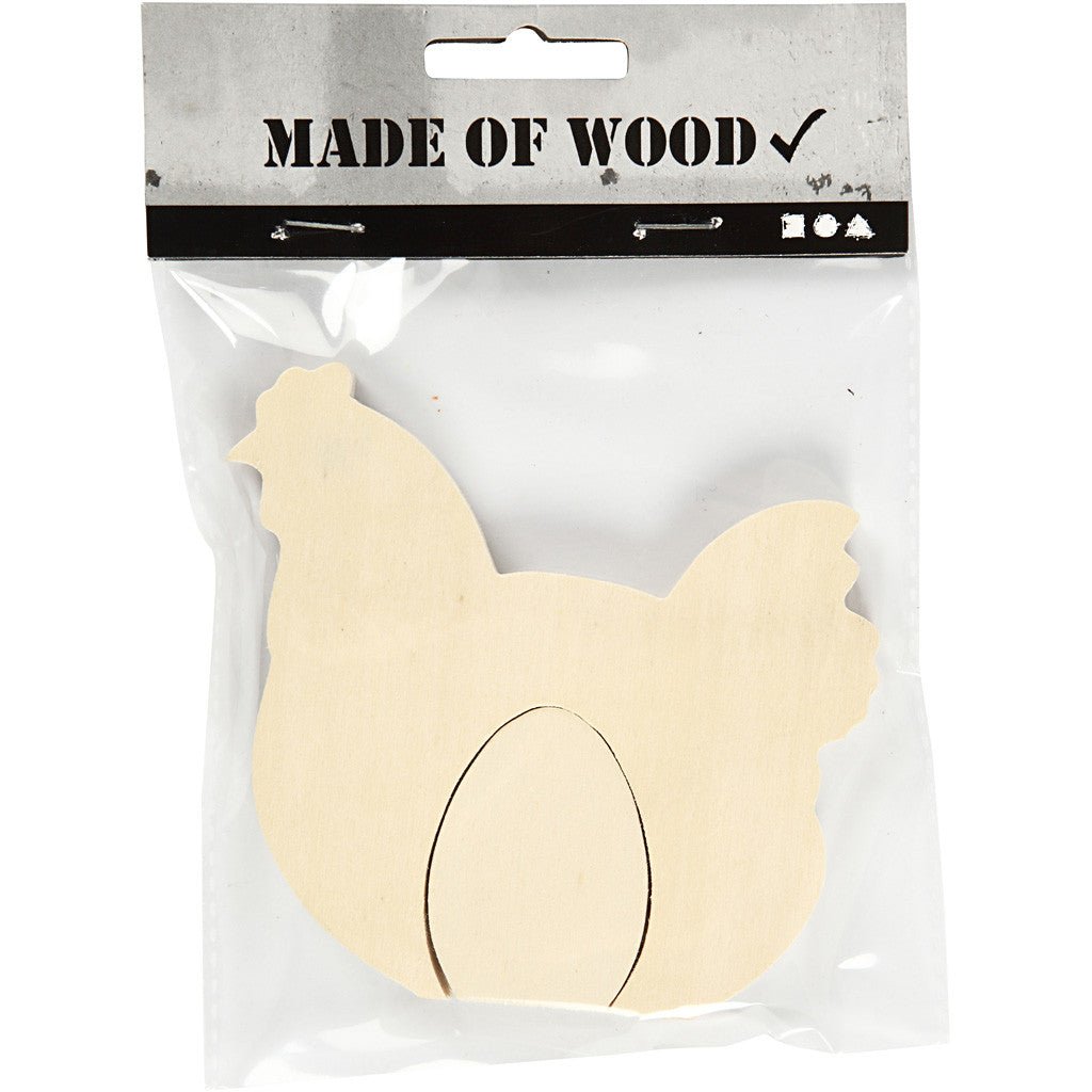 Light Wood Chicken Egg 2 - In - 1 Figure Decoration Crafts W: 3.5 - 10.5 cm - Home - Crafts