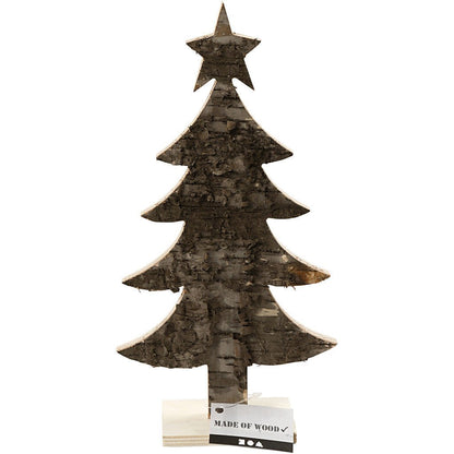 Light Wood Christmas Tree With Foot Decoration Crafts W: 13 cm H: 26 cm - Home - Crafts