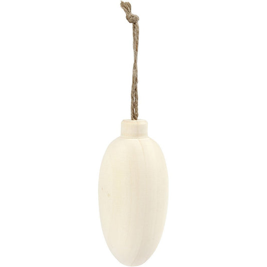 Light Wood Cone With String Hanging Decoration Crafts H: 9 cm D: 4.3 cm - Home - Crafts