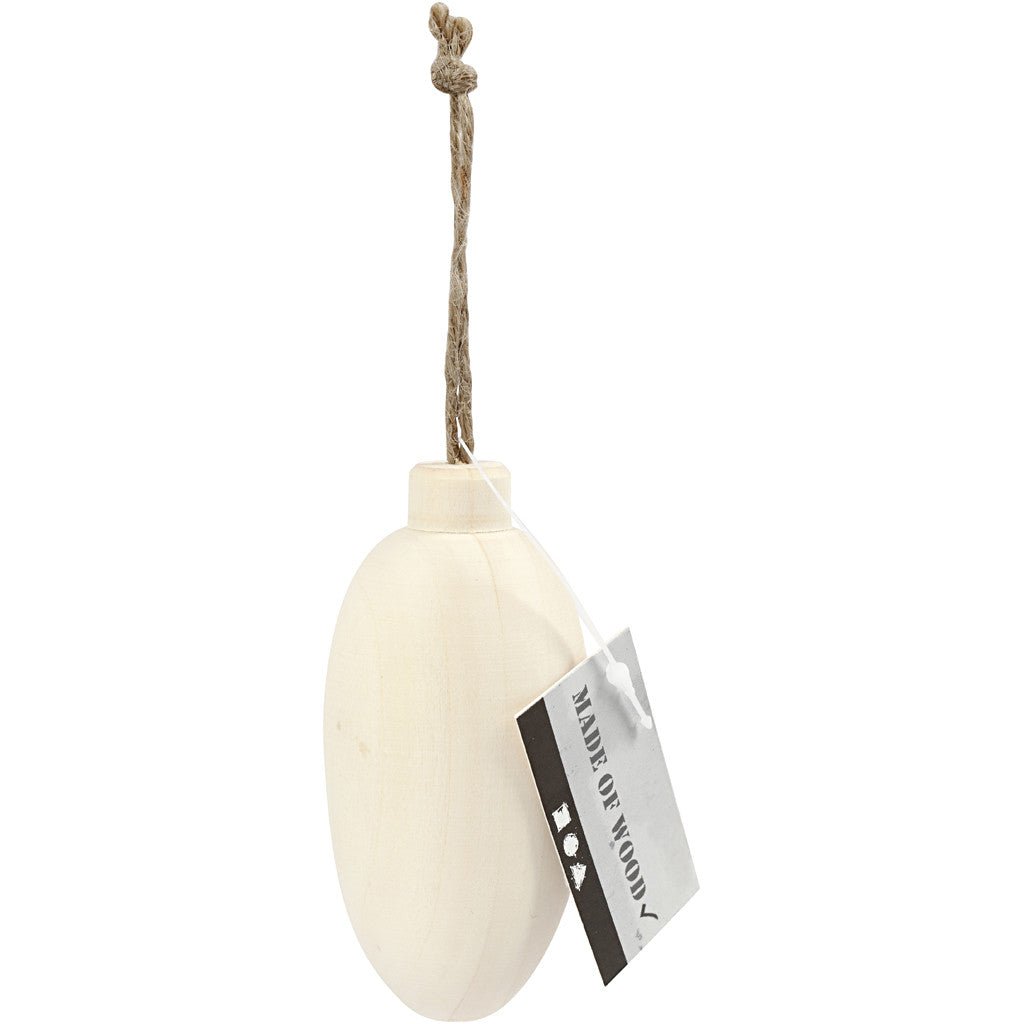 Light Wood Cone With String Hanging Decoration Crafts H: 9 cm D: 4.3 cm - Home - Crafts