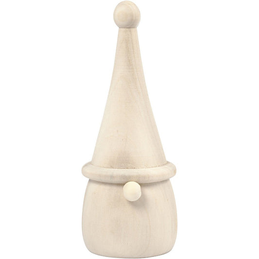 Light Wood Gnomes With Nose Long Cap Decoration Figures Crafts H: 16 cm D: 6 cm - Home - Crafts