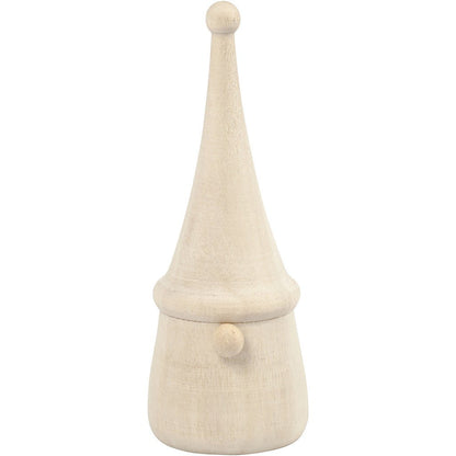 Light Wood Gnomes With Nose Long Cap Decoration Figures Crafts H: 8 cm D: 3 cm - Home - Crafts