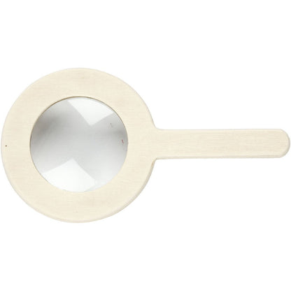 Light Wood Magnifying Glass Office Supplies Decoration Crafts D: 5.5 cm - Home - Crafts