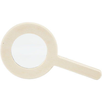 Light Wood Magnifying Glass Office Supplies Decoration Crafts D: 5.5 cm - Home - Crafts