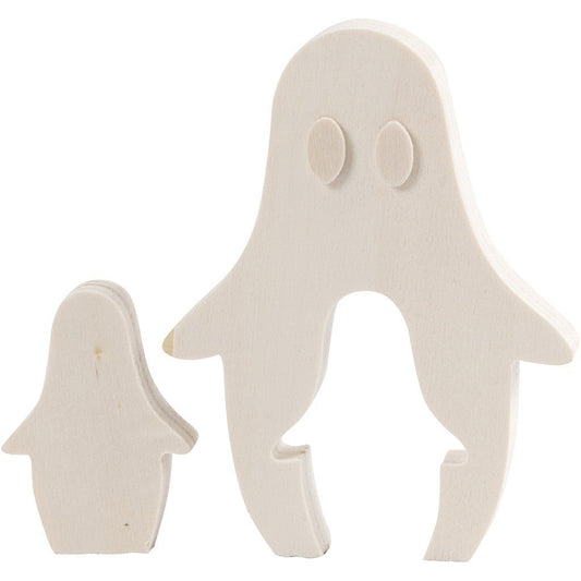 Light Wood Motifs 2 - In - 1 Decoration Figures Crafts D: 1.2 cm - Ghosts - Home - Crafts
