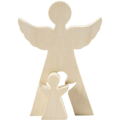Light Wood Motifs 2 - In - 1 Decoration Figures Crafts D: 2 cm - Angels - Home - Crafts