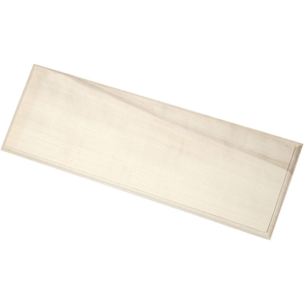 Light Wood Oblong Sign With Metal Mount Hanging Decoration Crafts 10x30x1 cm - Home - Crafts