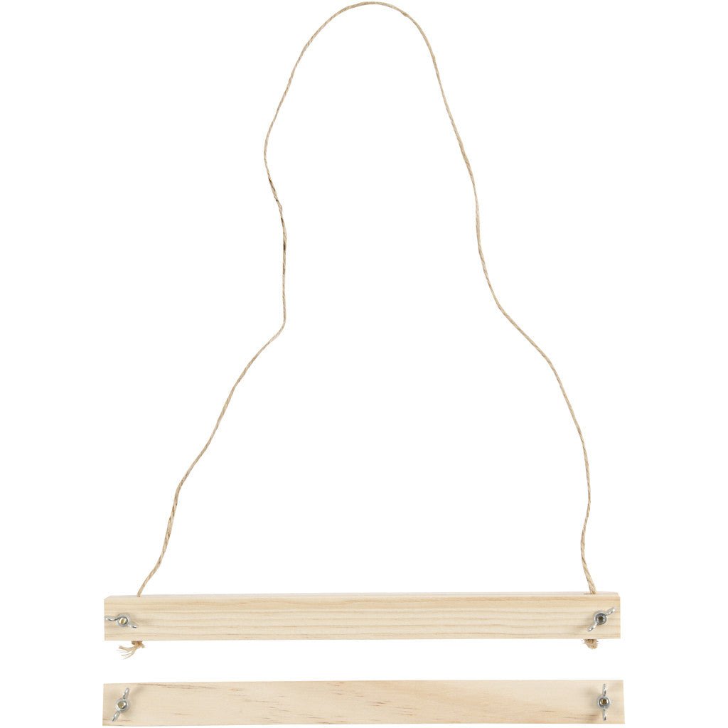 Light Wood Poster Hanger Set With Suspension Cord Hanging Home Decoration Crafts W: 25 cm - Home - Crafts