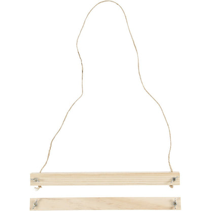 Light Wood Poster Hanger Set With Suspension Cord Hanging Home Decoration Crafts W: 25 cm - Home - Crafts