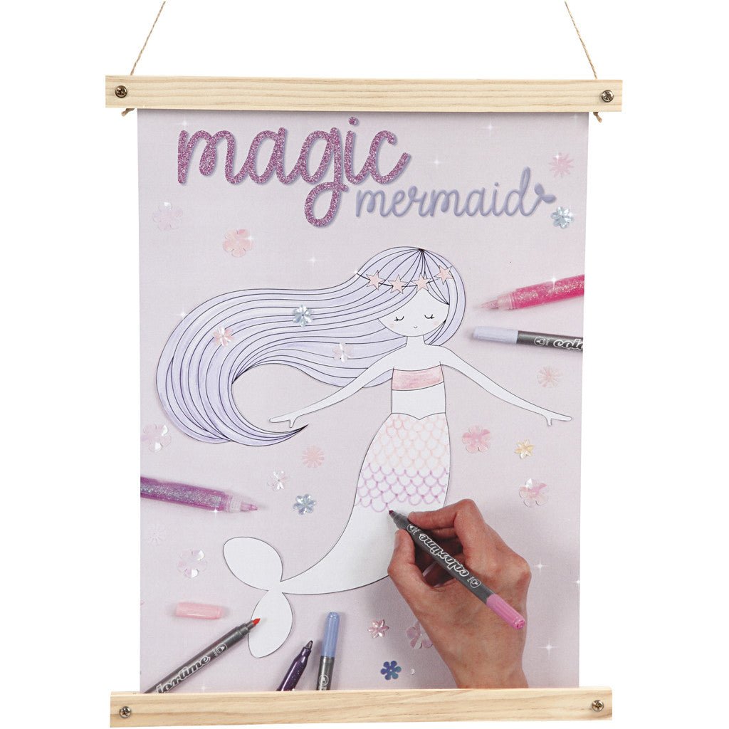 Light Wood Poster Hanger Set With Suspension Cord Hanging Home Decoration Crafts W: 33.6 cm - Home - Crafts