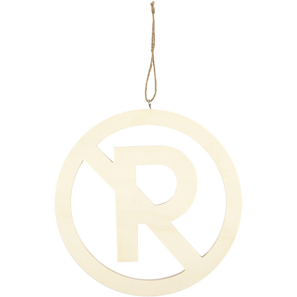Light Wood Round Sign With String Hanging Decoration Crafts 21.3 cm - No Parking - Home - Crafts