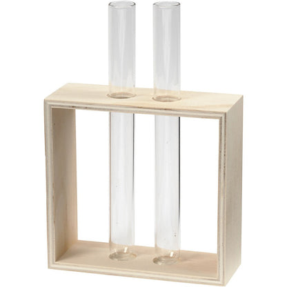 Light Wood Test - Tubes Holder Rack Labs Schools Stationery Decoration Crafts W: 10.5 cm D: 4 cm - Home - Crafts