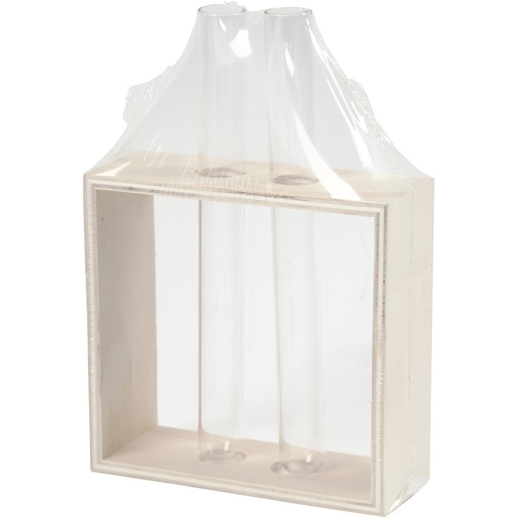 Light Wood Test - Tubes Holder Rack Labs Schools Stationery Decoration Crafts W: 10.5 cm D: 4 cm - Home - Crafts