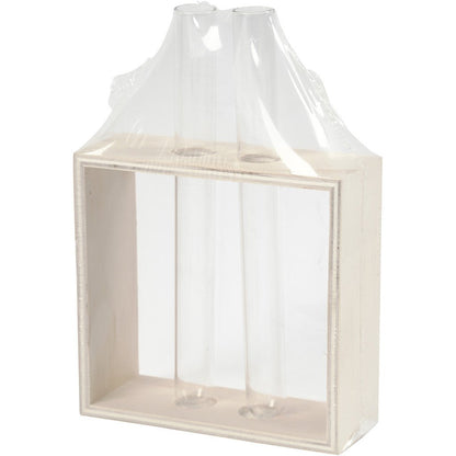 Light Wood Test - Tubes Holder Rack Labs Schools Stationery Decoration Crafts W: 10.5 cm D: 4 cm - Home - Crafts