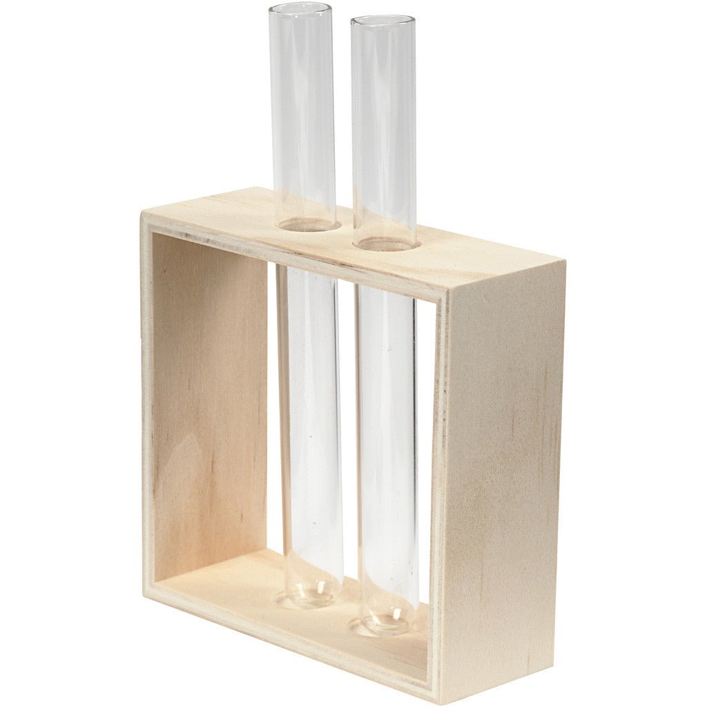Light Wood Test - Tubes Holder Rack Labs Schools Stationery Decoration Crafts W: 10.5 cm D: 4 cm - Home - Crafts