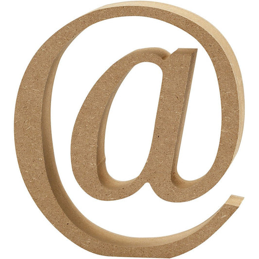 MDF Wood Motif Decoration Letters Symbols Numbers Crafts H: 13 cm T: 2 cm - @ - Home - Crafts