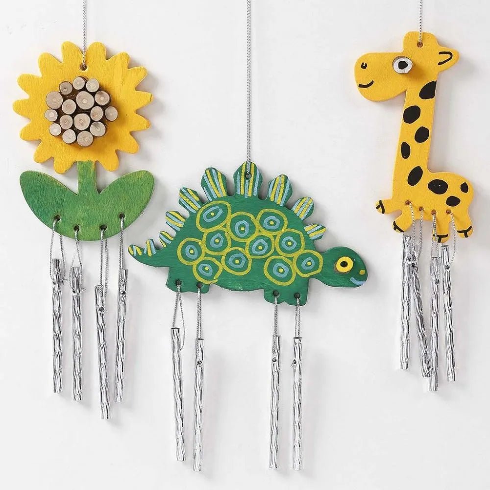 Metal Wind Chimes Wooden Motives Assortment Hanging Home Decoration Crafts 9 - 14 cm - Home - Crafts