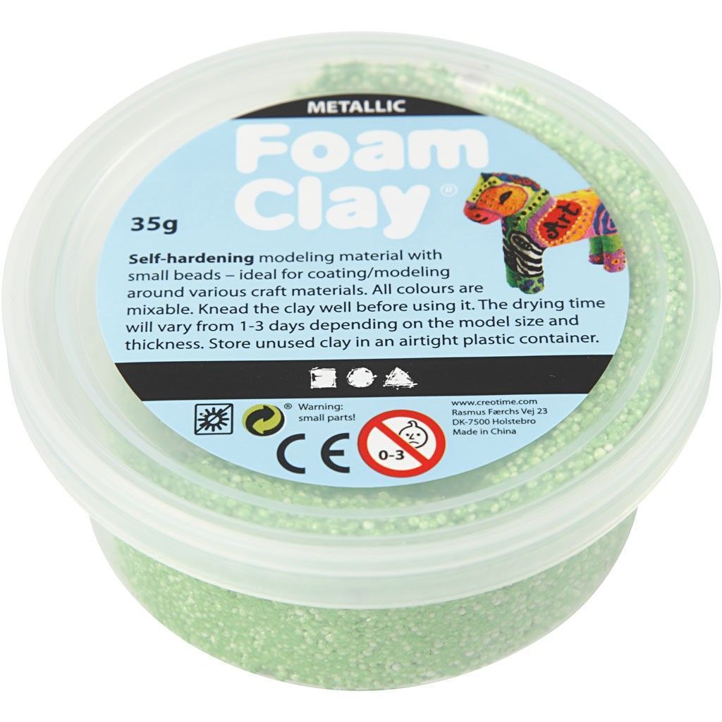 Metallic Green Colour Small Bead Modelling Material With Plastic Tub 35 g - Home - Crafts
