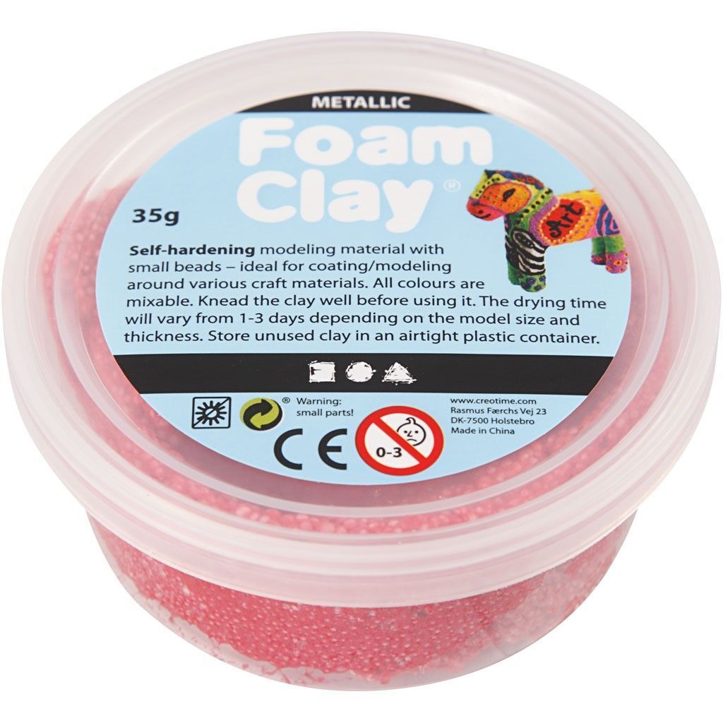Metallic Red Colour Small Bead Modelling Material With Plastic Tub 35 g - Home - Crafts