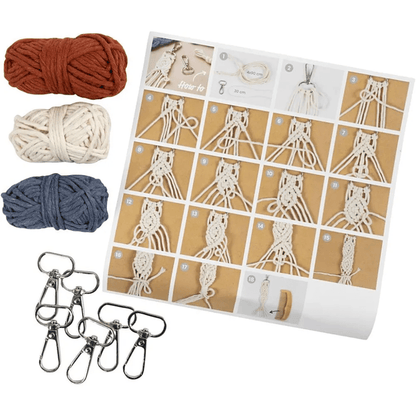 Mini Craft Kit Macramé Key Ring Bag Beginners Friendly Tutorial  Video