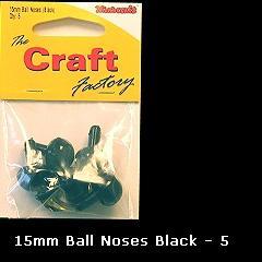 Minicraft Ball Noses 15mm Black - Home - Crafts