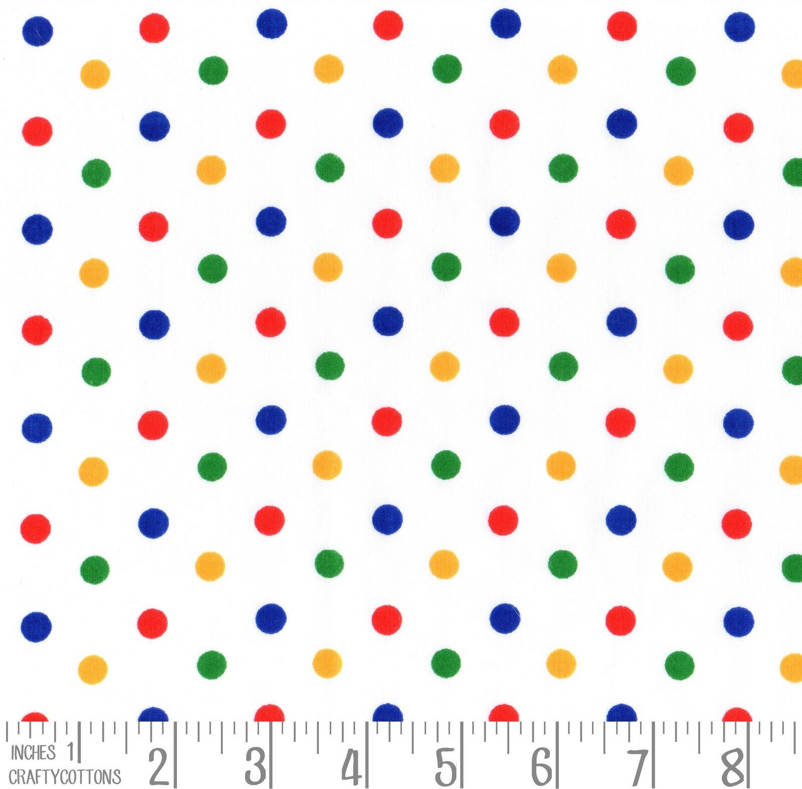 Multi Spot Polycotton Children Fabric Choose Size - Home - Crafts