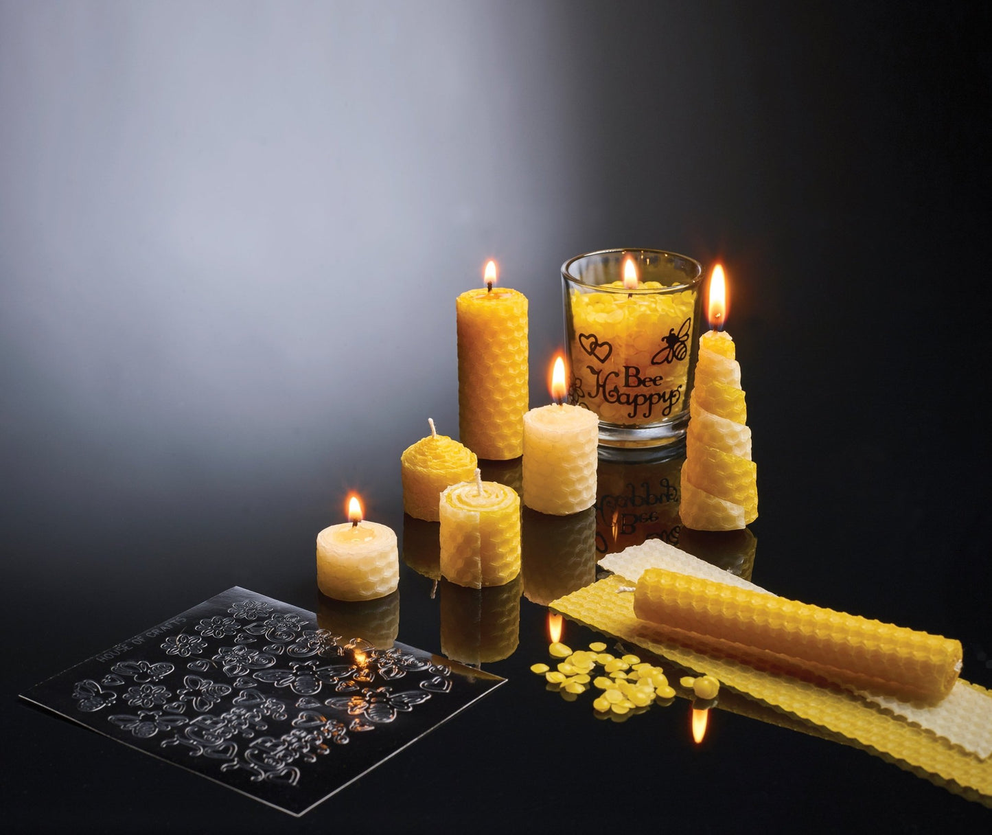 Natural Beeswax Candle Kit Instructions Natural Beeswax Candle Glass Wick Embellishments