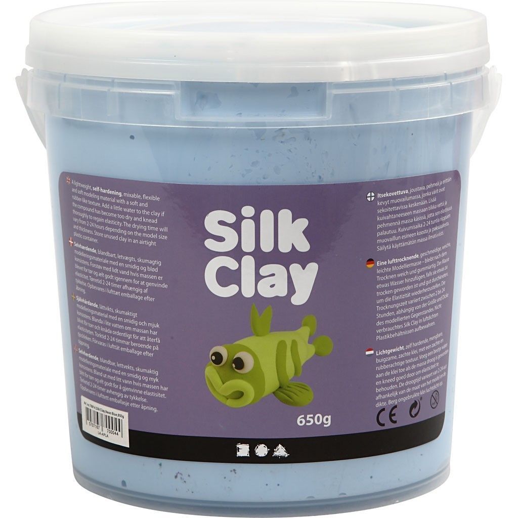 Neon Blue Colour Pliable Lightweight Modelling Compound With Plastic Bucket 650 g - Home - Crafts