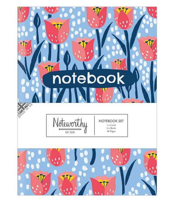 Notebook Set | Floral | A5 Pack of 3 | Docrafts Papermania