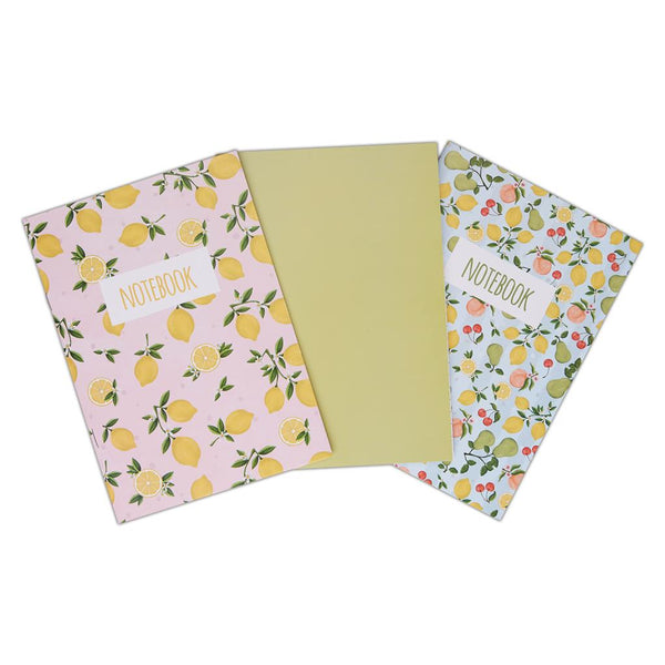 Notebook Set | Fruity | A5 Pack of 3 | Docrafts Papermania | Notepad Set