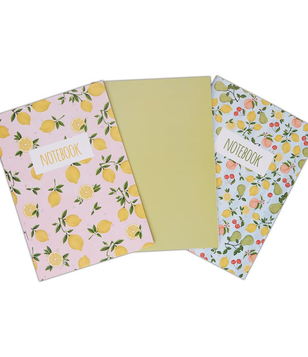 Notebook Set | Fruity | A5 Pack of 3 | Docrafts Papermania | Notepad Set