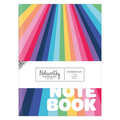 Notebook Set | Rainbow | A5 Pack of 3 | Docrafts Papermania | Notepad Set