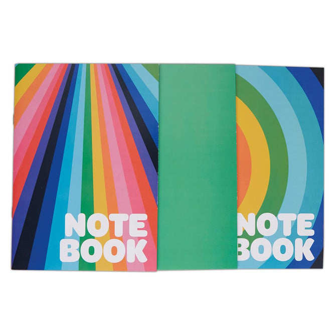 Notebook Set | Rainbow | A5 Pack of 3 | Docrafts Papermania | Notepad Set