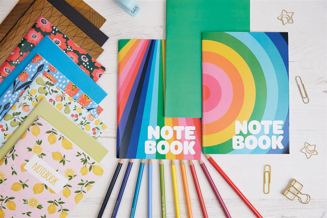 Notebook Set | Rainbow | A5 Pack of 3 | Docrafts Papermania | Notepad Set