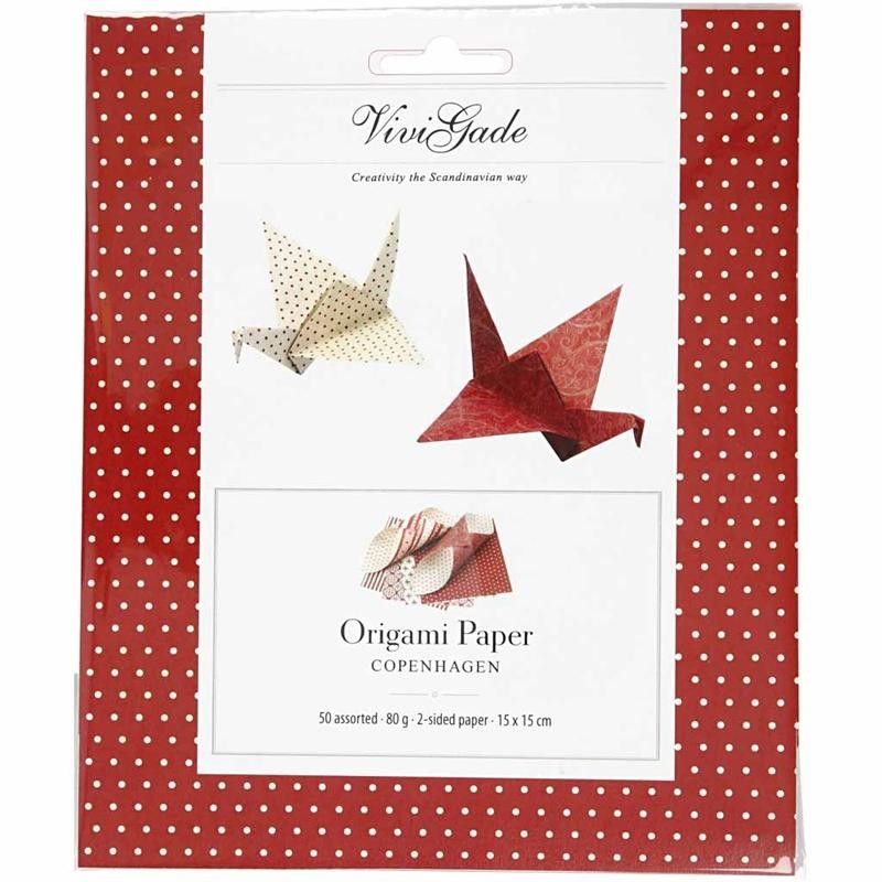 Origami Paper, size 15x15 cm, 80g, 50 mixed sheets - Home - Crafts
