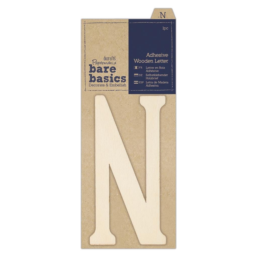 Papermania Bare Basics Adhesive Wooden Alphabet Letters Home Decoration Scrapbooking Crafts - Home - Crafts