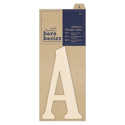 Papermania Bare Basics Adhesive Wooden Alphabet Letters Home Decoration Scrapbooking Crafts - Home - Crafts