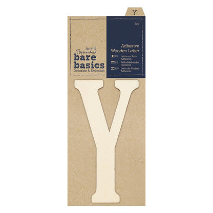 Papermania Bare Basics Adhesive Wooden Alphabet Letters Home Decoration Scrapbooking Crafts - Home - Crafts