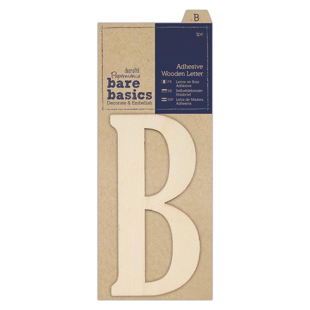 Papermania Bare Basics Adhesive Wooden Alphabet Letters Home Decoration Scrapbooking Crafts - Home - Crafts